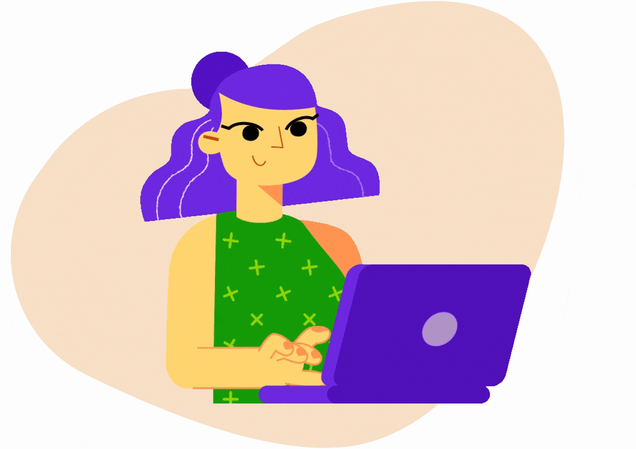 Woman with delivery package
