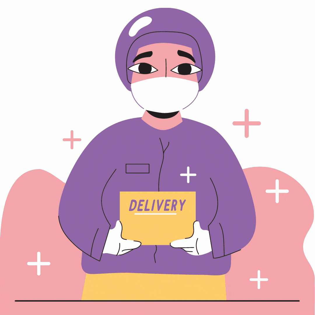 Delivery guy with a package